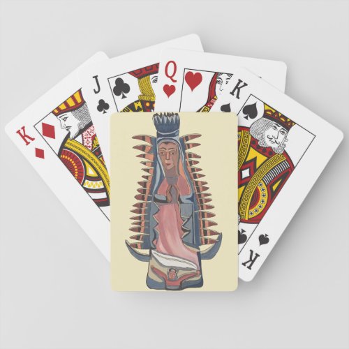 Virgin Virgin Mary Our Lady of Guadalupe painting Playing Cards