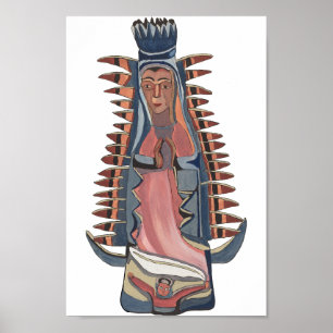 Virgin Virgin Mary Our Lady of Guadalupe painting Poster