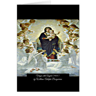 Virgin with Angels Bouguereau Cards