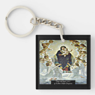 Virgin with Angels Bouguereau Keychain