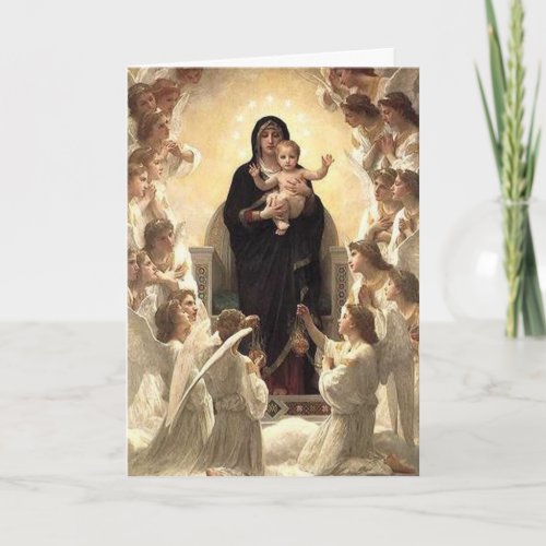 Virgin with Angels _ Christmas Card