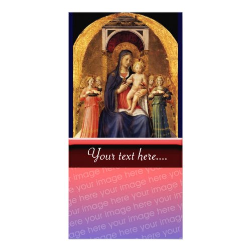 VIRGIN WITH CHILD AND ANGELS CARD