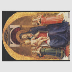 VIRGIN WITH CHILD AND ANGELS Fra Angelico,Xmas Tissue Paper