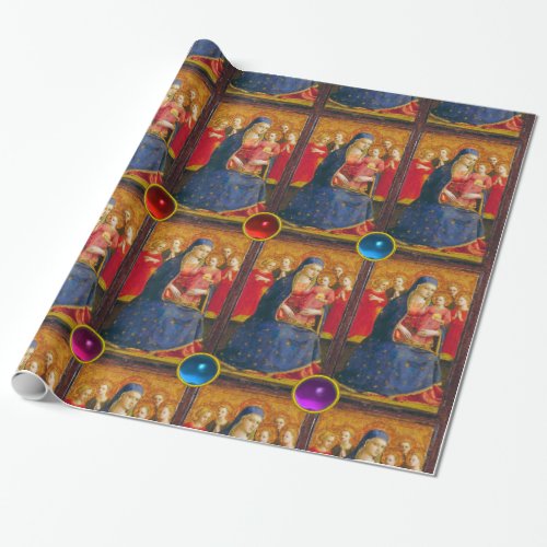 VIRGIN WITH CHILD AND ANGELS Fra Angelico Xmas Wrapping Paper