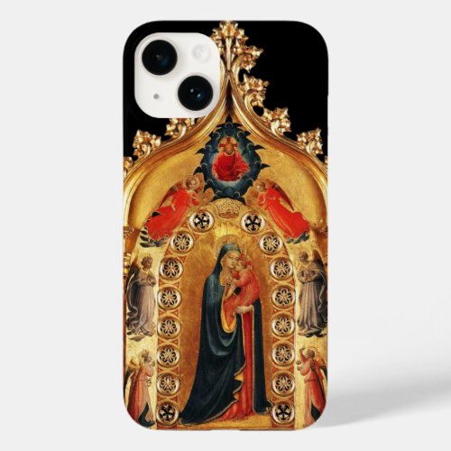 VIRGIN WITH CHILD AND ANGELS GOLD SACRED ART ICON Case_Mate iPhone 14 CASE