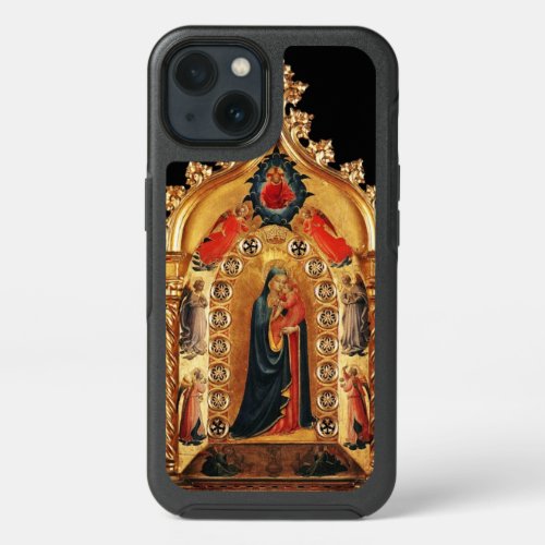 VIRGIN WITH CHILD AND ANGELS GOLD SACRED ART ICON iPhone 13 CASE