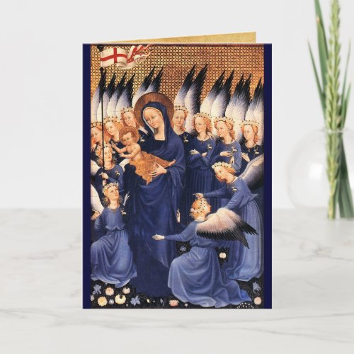 VIRGIN WITH CHILD AND ANGELS HOLIDAY CARD