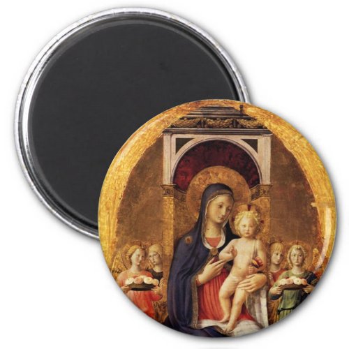VIRGIN WITH CHILD AND ANGELS MAGNET