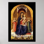 VIRGIN WITH CHILD AND ANGELS POSTER<br><div class="desc">Italian late medieval masterpiece from Fra Beato Angelico ,  Perugia Altarpiece - Italy.</div>