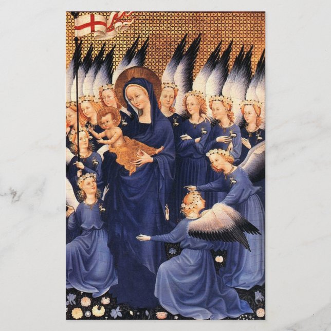 VIRGIN WITH CHILD AND ANGELS STATIONERY (Front)