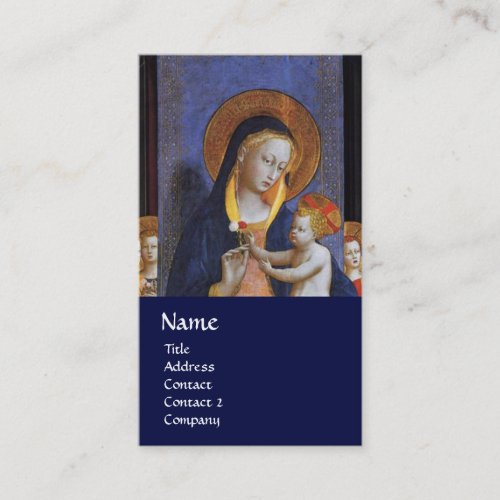 VIRGIN WITH CHILD AND SAINTS blue Business Card