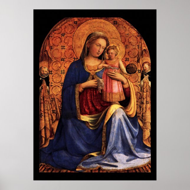 VIRGIN WITH CHILD AND SAINTS by Beato Angelico Poster (Front)