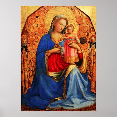 VIRGIN WITH CHILD AND SAINTS by Fra Angelico Poster