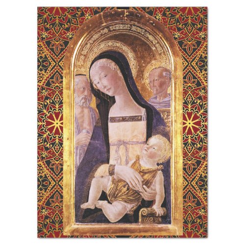 VIRGIN WITH CHILD AND SAINTS by NeroccioChristmas Tissue Paper