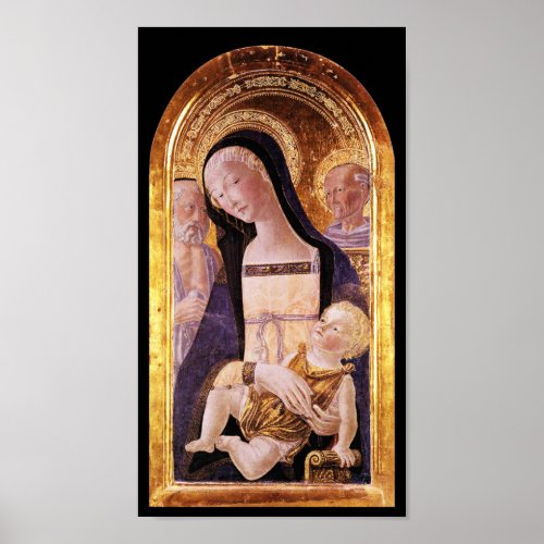 VIRGIN WITH CHILD AND SAINTS by Neroccio de Landi Poster