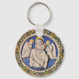 VIRGIN WITH CHILD AND SAINTS KEYCHAIN