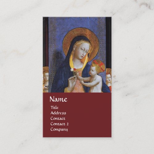 VIRGIN WITH CHILD AND SAINTS red Business Card