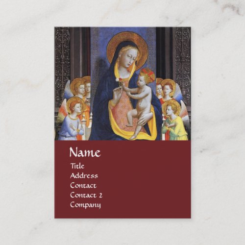 VIRGIN WITH CHILD AND SAINTS red Business Card