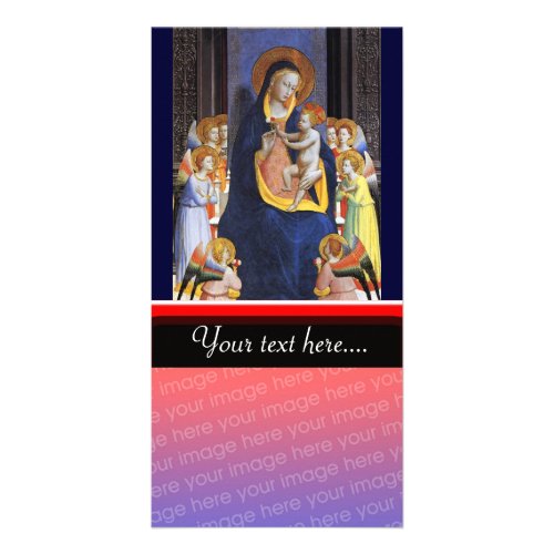 VIRGIN WITH CHILDANGELS AND SAINTS CARD