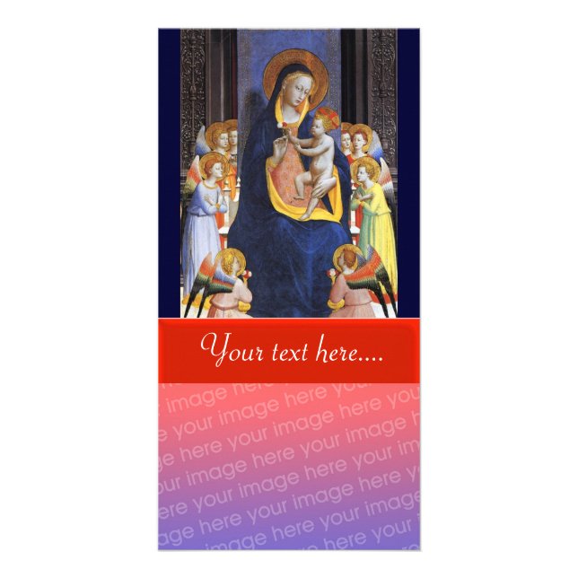 VIRGIN WITH CHILD,ANGELS AND SAINTS CARD (Front)