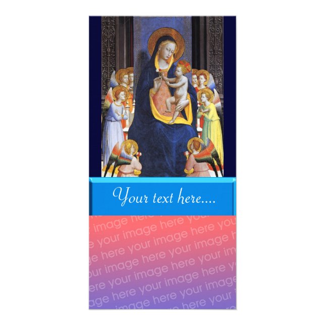 VIRGIN WITH CHILD,ANGELS AND SAINTS CARD (Front)