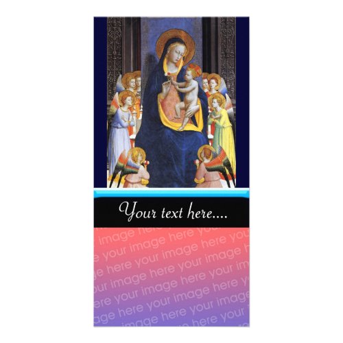 VIRGIN WITH CHILDANGELS AND SAINTS CARD