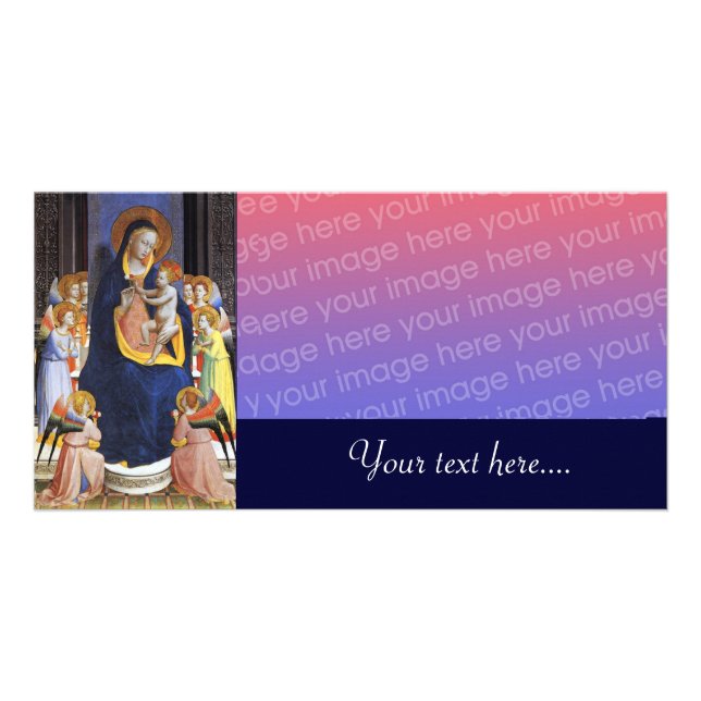 VIRGIN WITH CHILD,ANGELS AND SAINTS CARD (Front)