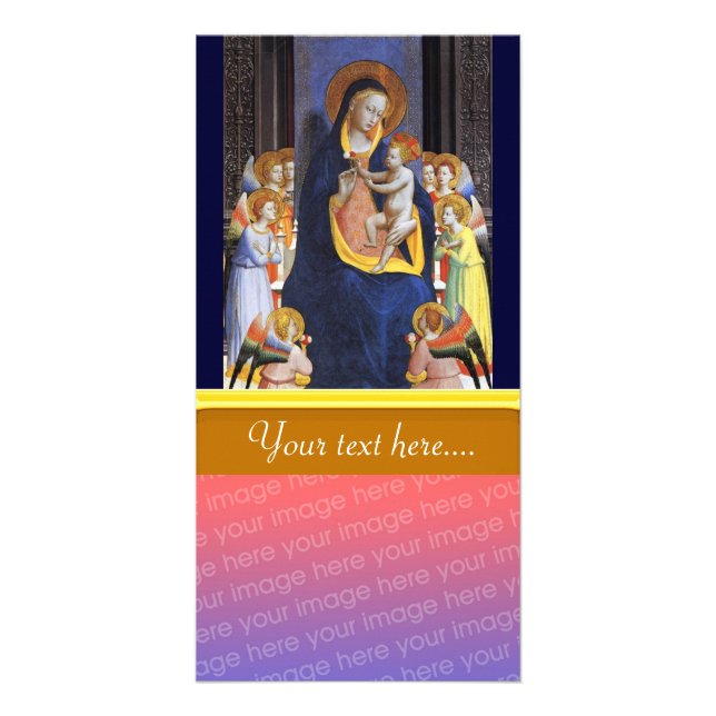 VIRGIN WITH CHILD,ANGELS AND SAINTS CARD (Front)