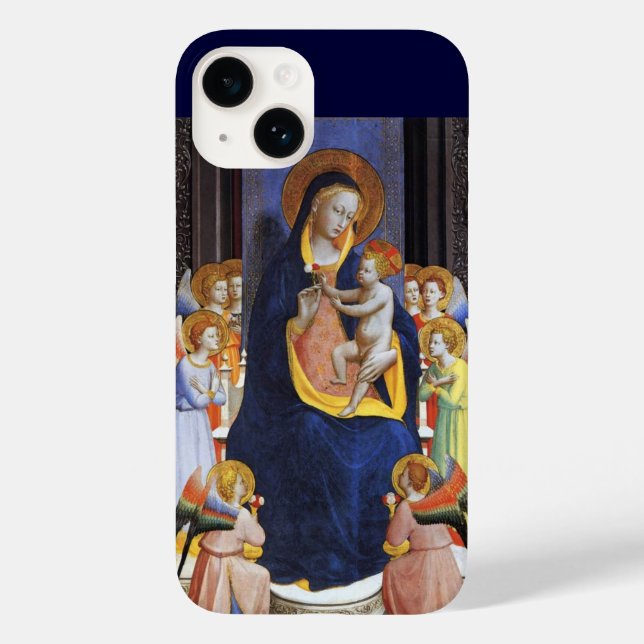 VIRGIN WITH CHILD,ANGELS AND SAINTS Case-Mate iPhone CASE (Back)