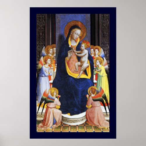 VIRGIN WITH CHILDANGELS AND SAINTS POSTER