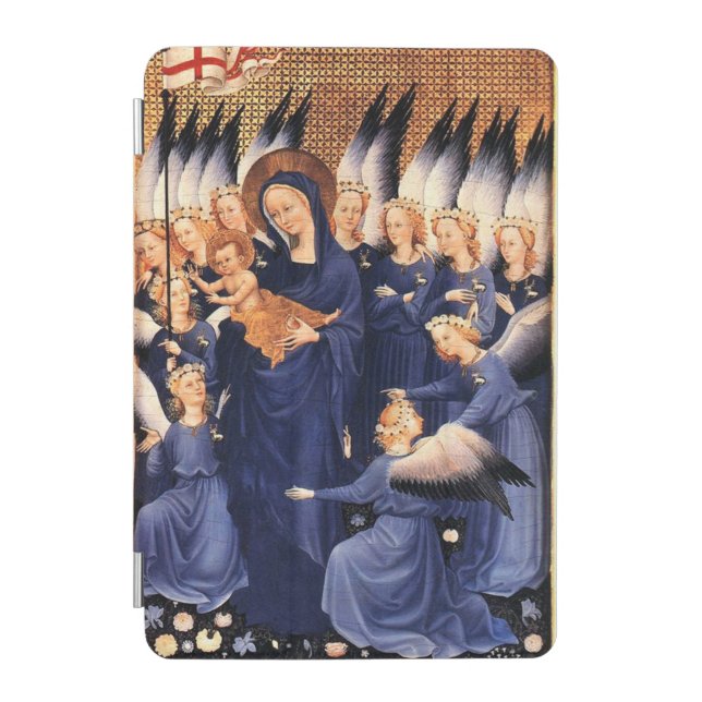 VIRGIN WITH CHILD,ANGELS, CHRISTMAS JOY PEACE LOVE iPad MINI COVER (Front)