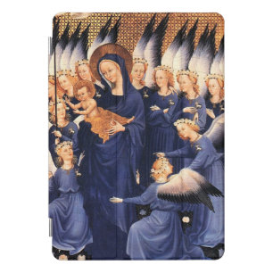 VIRGIN WITH CHILD,ANGELS, CHRISTMAS JOY PEACE LOVE iPad PRO COVER