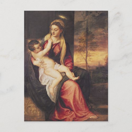 Virgin with Child at Sunset 1560 Postcard