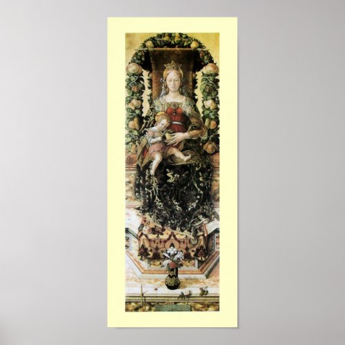 VIRGIN WITH CHILD  blue black Poster