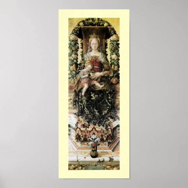 VIRGIN WITH CHILD  ,blue black Poster (Front)