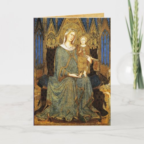 VIRGIN WITH CHILD Blue Sapphire Holiday Card