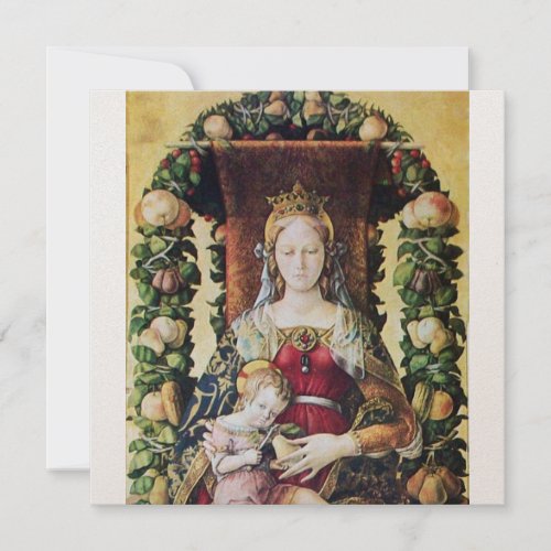 VIRGIN WITH CHILD Chriastmas Party Invitation
