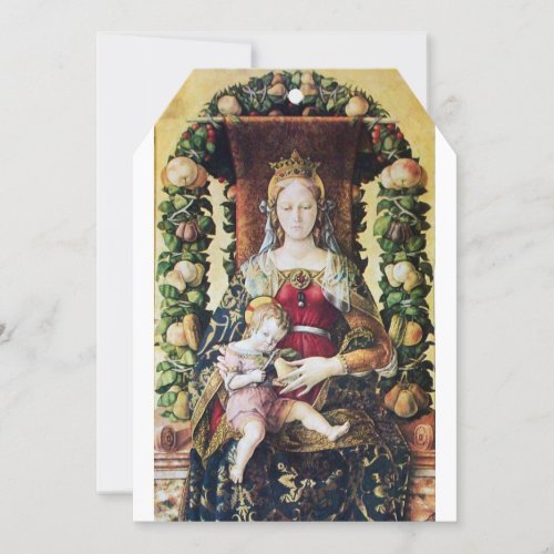 VIRGIN WITH CHILD Christmas Party White Invitation