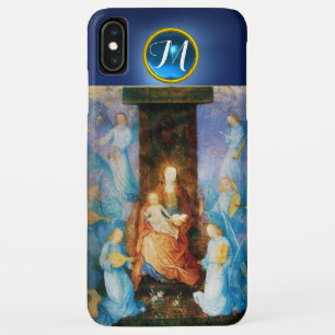 VIRGIN WITH CHILD CONCERT OF ANGELS, Blue Monogram iPhone XS Max Case