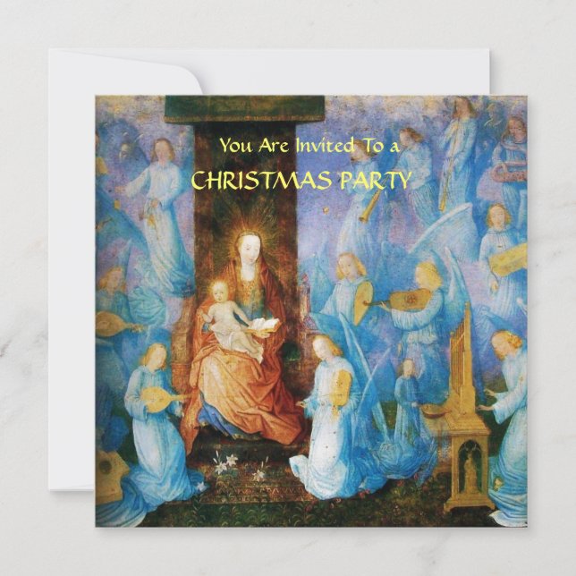 VIRGIN WITH CHILD - CONCERT OF ANGELS Champagne Invitation (Front)