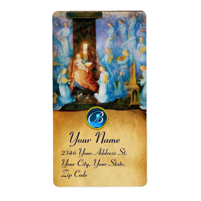 VIRGIN WITH CHILD -CONCERT OF ANGELS MONOGRAM LABEL (Front)