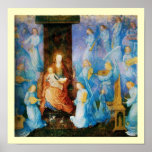 VIRGIN WITH CHILD - CONCERT OF ANGELS POSTER<br><div class="desc">Renaissance painting ,  flamand  school - 16. Century</div>