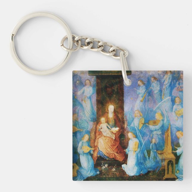 VIRGIN WITH CHILD -CONCERT OF ANGELS  Prayer Keychain (Front)