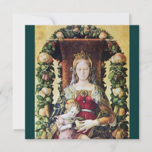VIRGIN WITH CHILD green Invitation