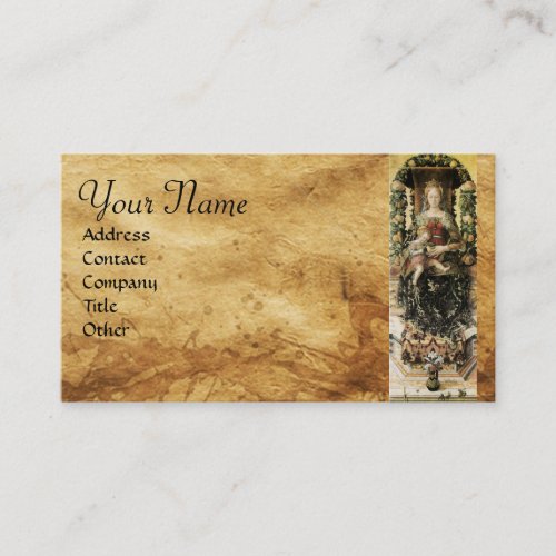 VIRGIN WITH CHILD Parchment Business Card