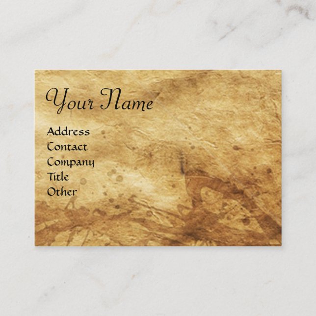 VIRGIN WITH CHILD Parchment Business Card (Front)
