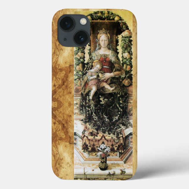 VIRGIN WITH CHILD , Parchment Case-Mate iPhone Case (Back)