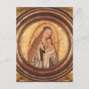 VIRGIN WITH CHILD Parchment Postcard