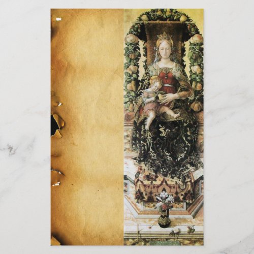 VIRGIN WITH CHILD Parchment Stationery