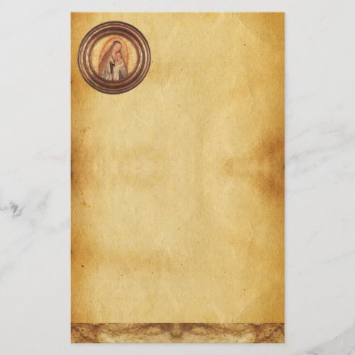 VIRGIN WITH CHILD Parchment Stationery